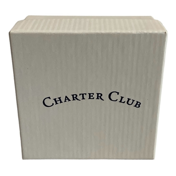 NIB Brooch Charter Club SilverTone Purple Clear Crystal Flower Brooch Pin Brooch - Picture 5 of 5